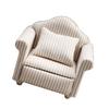 Bedroom Single Sofa Miniature Furniture Model Accessories Role Play Furnishings Striped Couch Doll House