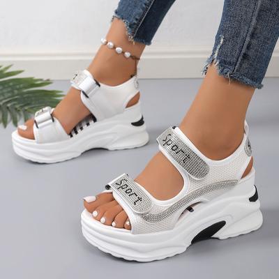 Fashion Women Platform Sandals New Summer Versatile Slope Heel Elevated Women Shoes Outdoor Luxury Beach Sandals Women Zapatos De Mujer