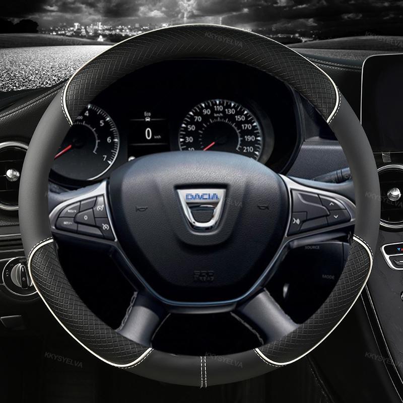 Pokrowiec na kierownicę ze skóry PU do samochodu Dacia Sandero Stepway Crossover do akcesoriów samochodowych Renault Sandero