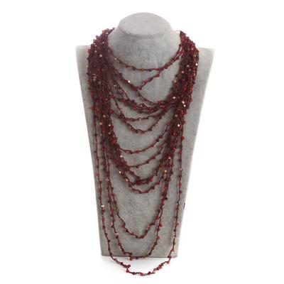 European & American Retro Bohemian Multi-Layer Beaded Necklace: Women's Exaggerated Handmade Woven Choker