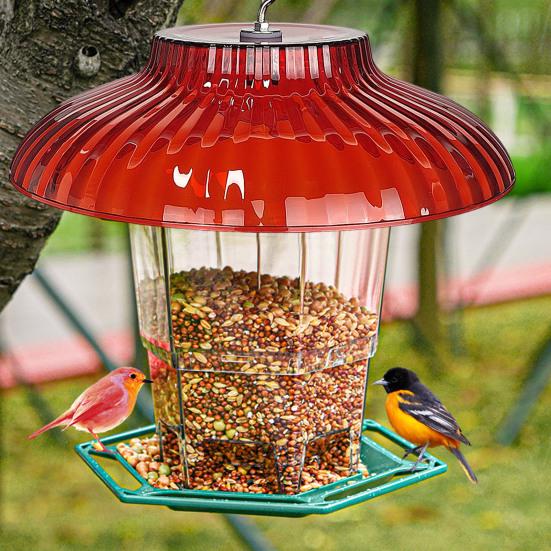 Plastic Protective Dome Cover for Hanging Birds Feeder Weatherproof Hummingbird Feeder Rain Guard Squirrel Baffle for Outside