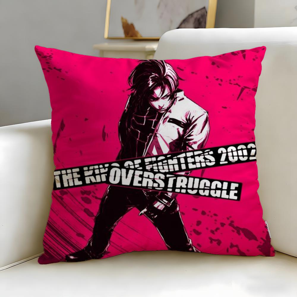 classic game KOF Cushion Cover Soft  EasyWash Pillow Case  Versatile for Couch Bed Travel and Office