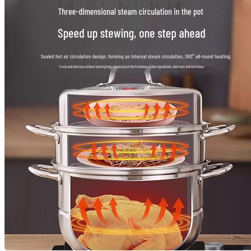 KOBACH Stainless Steel Steamer and Soup Pot