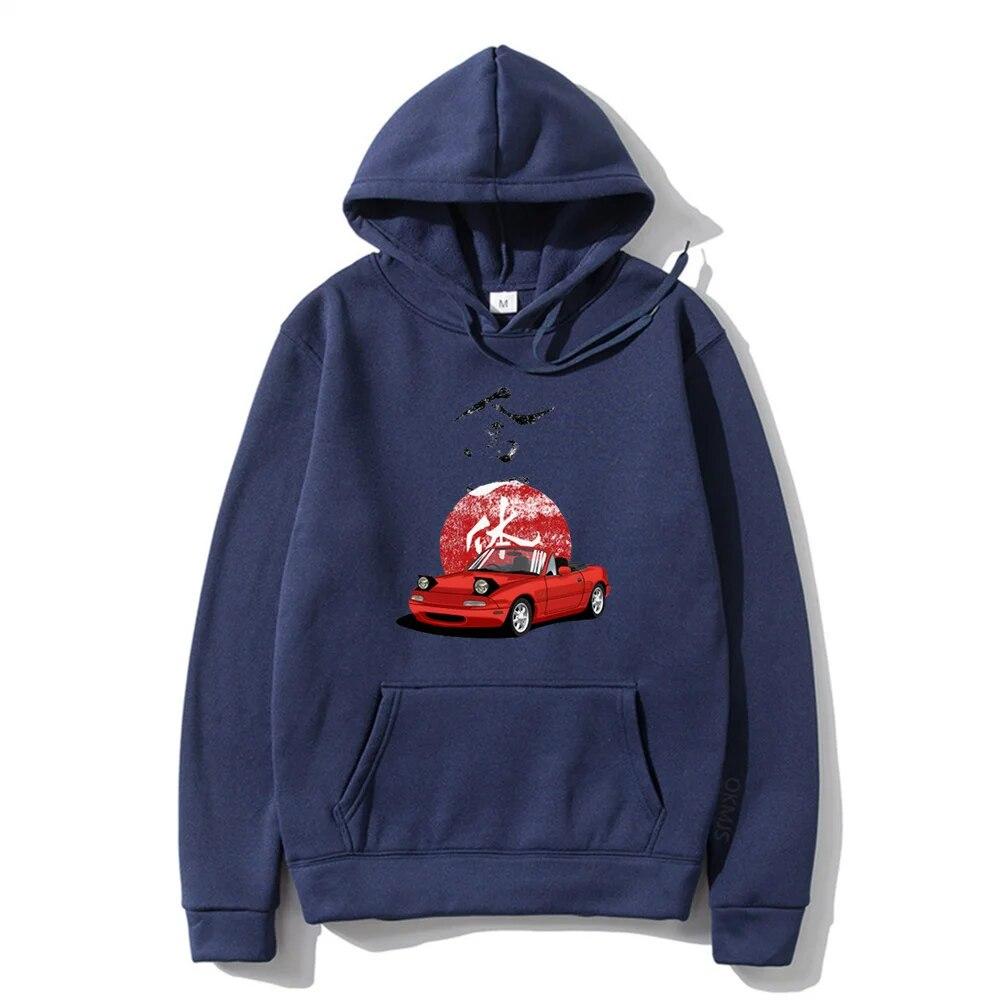 Anime Initial D Rising Jap Hoodie Jdm Drift Red Car Fashion Tops Harajuku Streetwear Hooded Fleece Sweatshirts Unisexs Clothing
