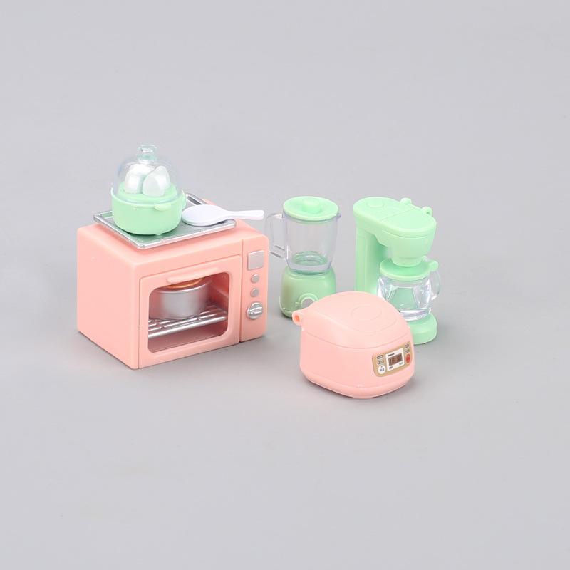 Kinder Mini Spielhaus Küche Spielzeug Miniatur Reiskocher Ofen Entsafter Eierkocher Kleines Modell Kinder Puppenhaus Zubehör