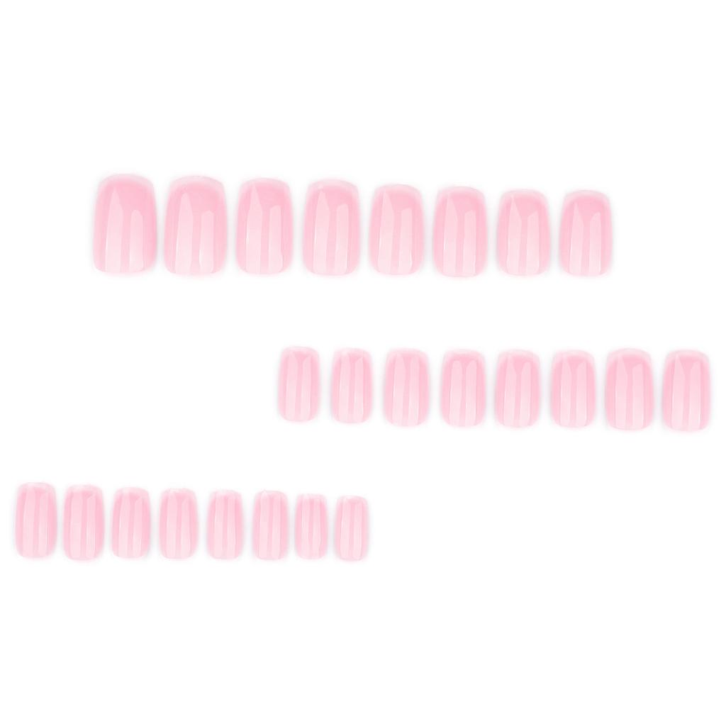 24 Pieces Simple French White Gradually changing Nail Art Wear Nail Short Square Nail False Nail Press On Nails Nail Wholesale