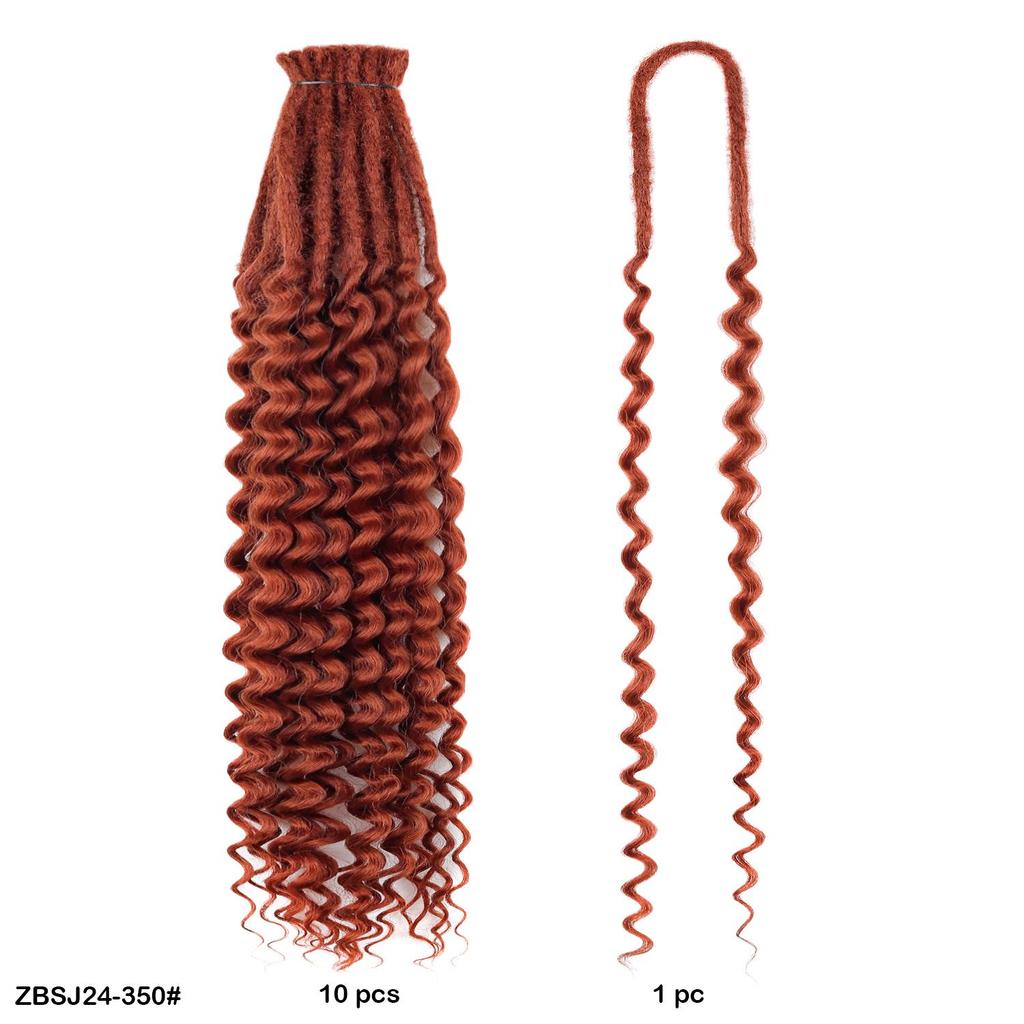 10pcs/lot Crochet Hair Afro Braiding Hair Extension 24Inch Crochet Box Braids Straight To Curly Ends Hair Synthetic Black Braids For Women