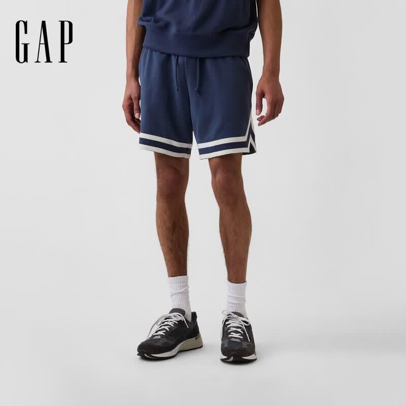 GAP Men s Embroidered Color-block Stripe Sporty Shorts US S / Asia M темно-синий