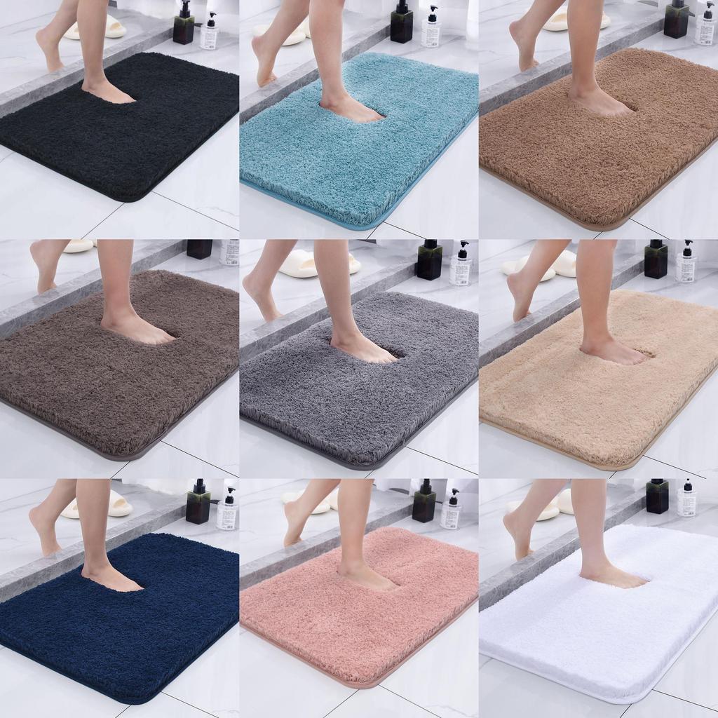 Thick Absorbent Water Microfibre Bath Mat Washable Non Slip Plush Mats Bath