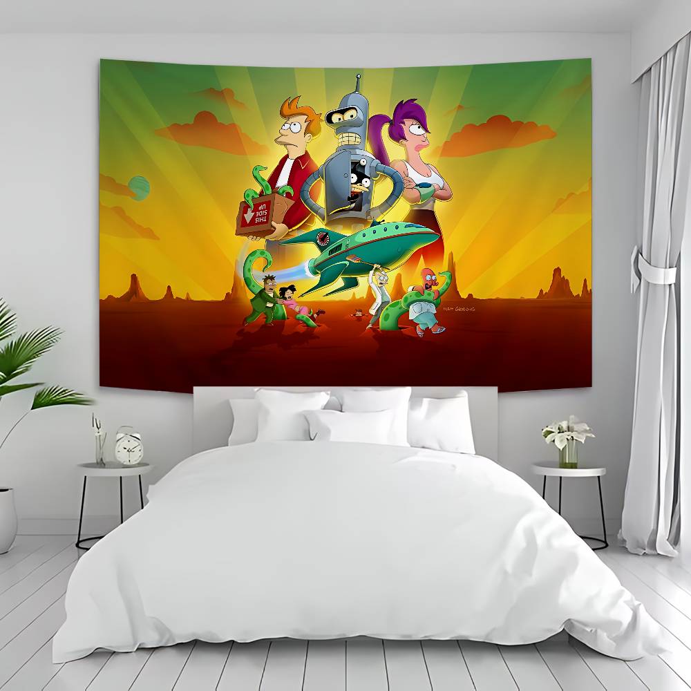 Funny FFuturamas Robot Hanging Bohemian Tapestry Bohemian Wall Tapestries Mandala Kawaii Room Decor