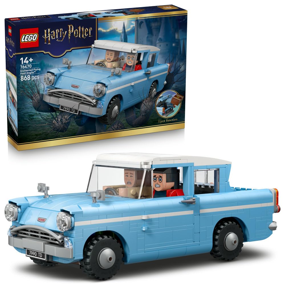 LEGO Harry Potter Magical Flying Ford Anglia Toy Block Birthday Present Boys Girls Children 14 Years Old 15 16 Middle School Goods Interior Stylish