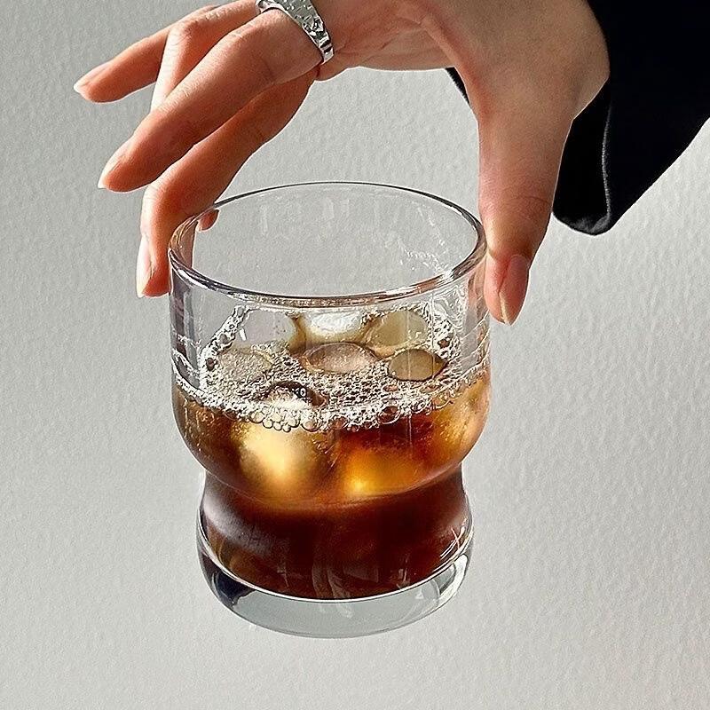 OLOEY Hammered Glass Cup for Home Use