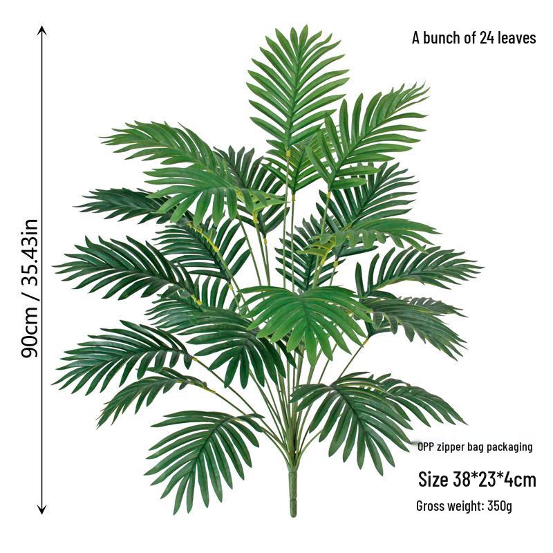 Areca Palm Green Plant Simulation with Potted Palm Leaves for Indoor/Outdoor Decoration – Fake Tree Bonsai Ornament
