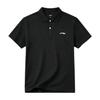 Polo Shirts Men's Black Lapel Thin Straight Fit