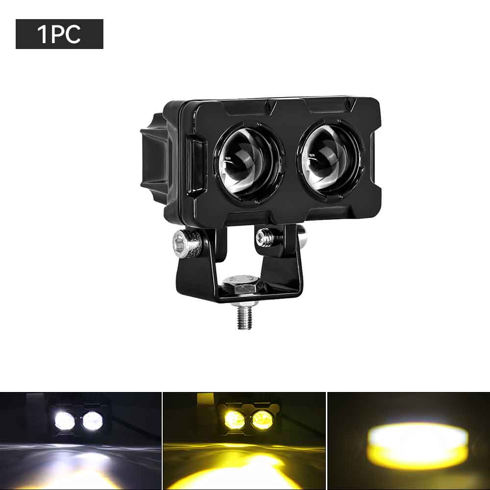 

Универсальная светодиодная фара для мотоцикла, проекторная линза, двухцветная, для квадроцикла, скутера, лампа для езды, противотуманная фара, вспомогательная фара-прожектор