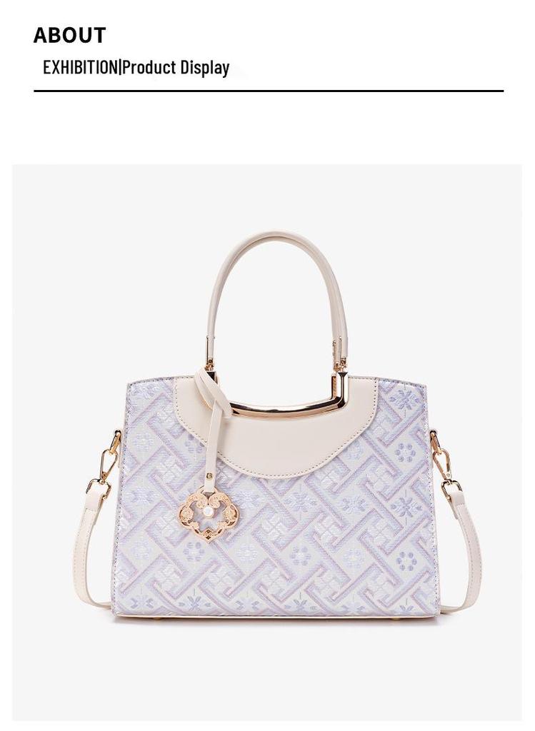 Guangxi Zhuang Brocade Women's Large-Capacity Handbag, 2026 New Style High-End Shoulder & Crossbody Bag