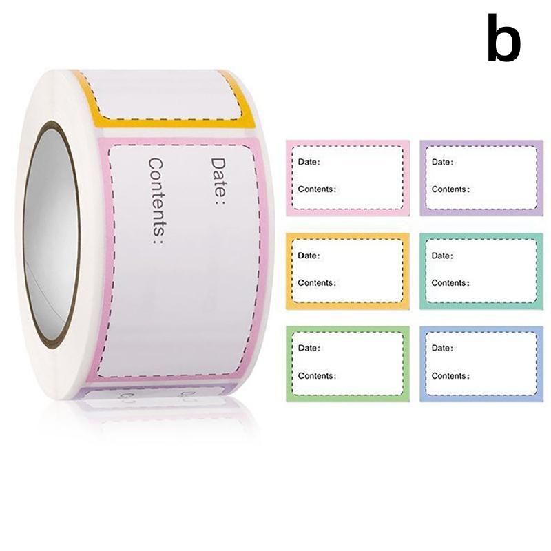 250 PCS Kitchen Food Label Stickers Roll Self Adhesive Date Marking Sticker Household Storage Tags