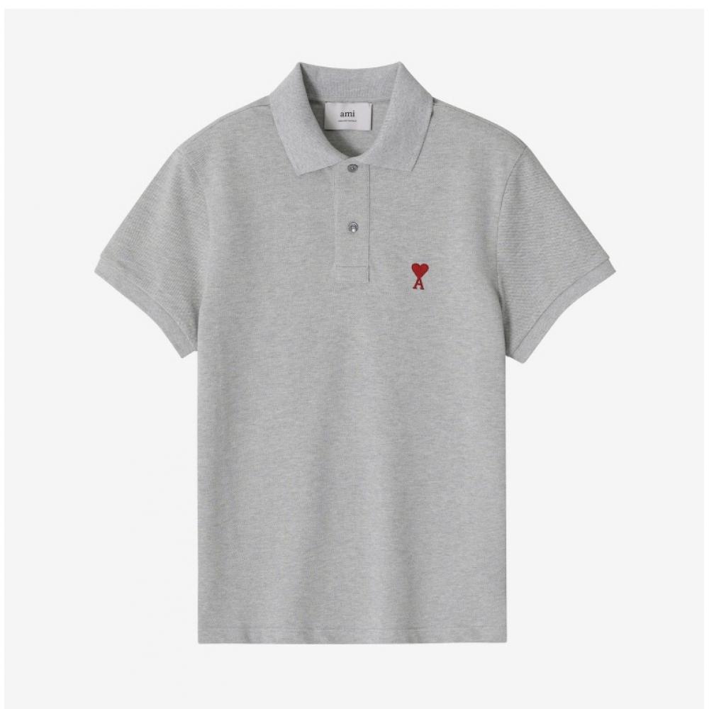 Ami Small HearT Logo Polo T shirT Unisex Bfupl001