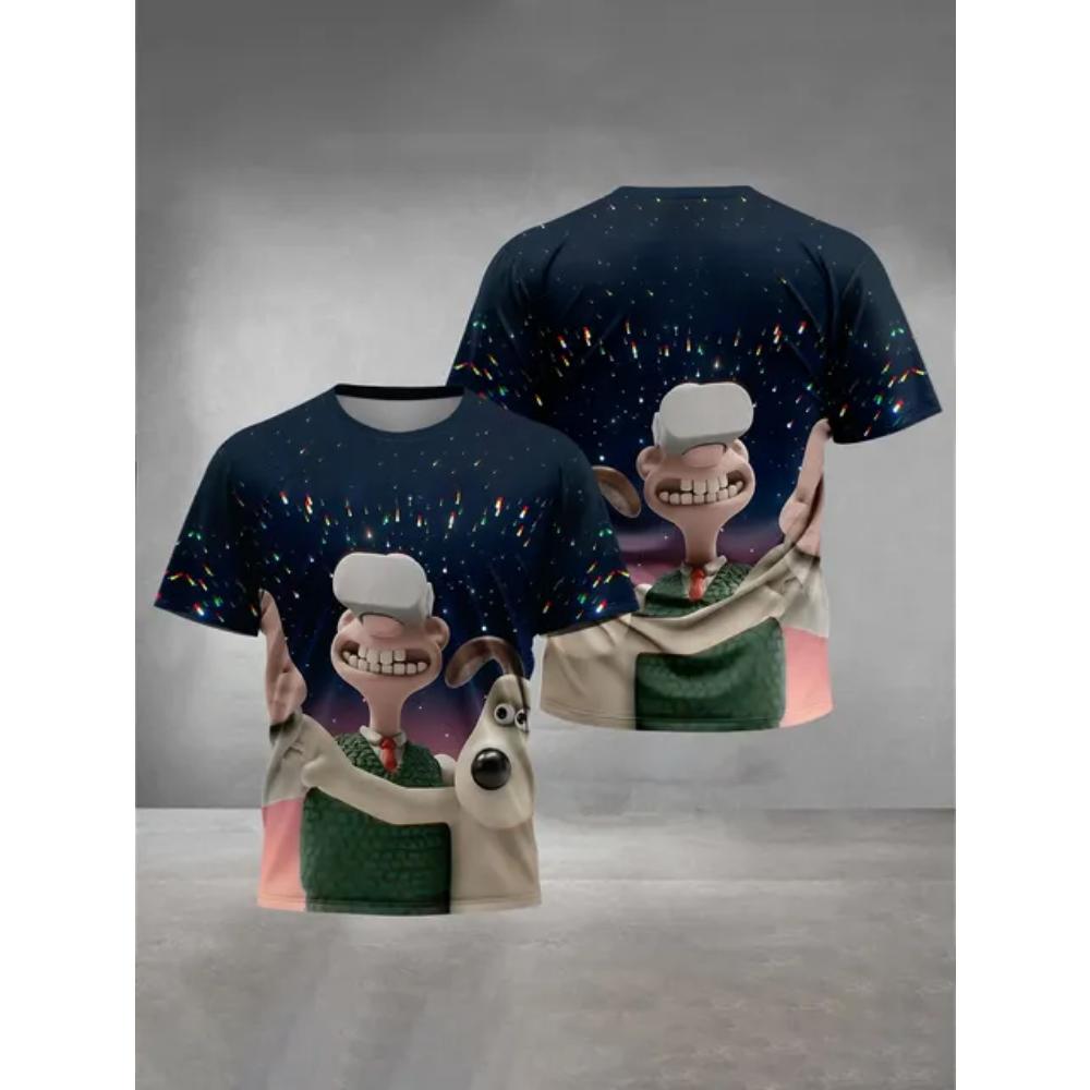W-Wallaces-Gromits 3D Print Baby Clothing 5 To 14 Years Male Outdoor Clothes for Children Boy Girl Child T-Shirt Top Shirts