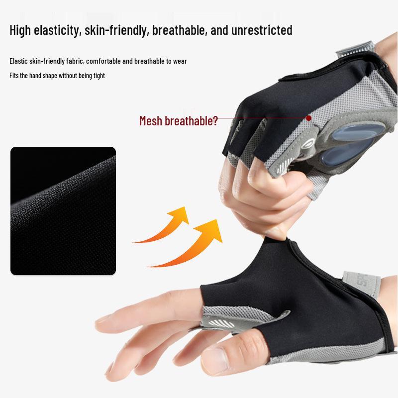 Unisex Non-Slip Breathable Fitness Gloves – Half-Finger Shock Absorption for Weightlifting & Yoga