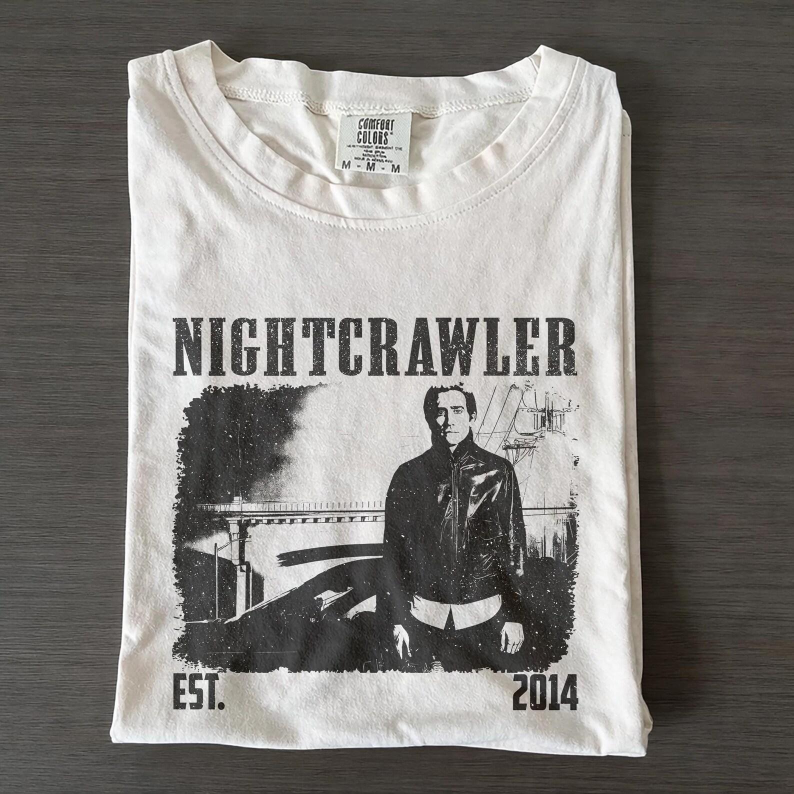 Nightcrawler Movie T shirt, Comfort Colors Vintage Style Thriller Film M
