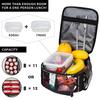 C-Chainsaws Man Heat-keeping Meal Tote Cooler Bag Reusable,Meal Container Kitten Anime Compact Tote Lunch Box Food Bag College