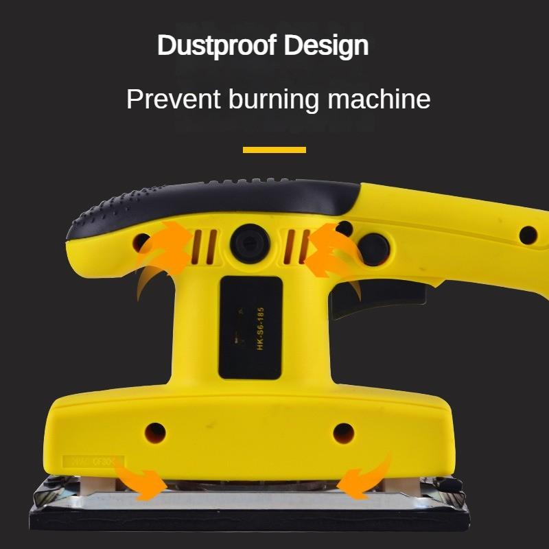Household Electric Flat Sanding Machine Small Portable Woodworking Wall Sandpaper Polisher Handheld Putty Polishing Machine
