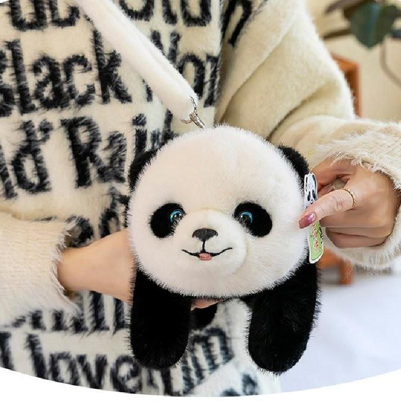 Plush Shoulder Panda Bag Makeup Package Adjustable Size Decorations Cartoon