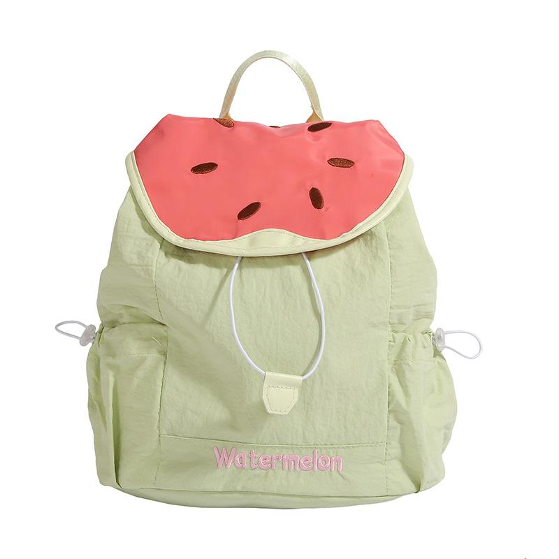 Schoolbag Fresh and Cute Fruit Cartoon Backpack Watermelon Apple Bag Cover Casual Schoolbag Travel Out Backpack