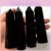 100 Obsidian Natural Black Quartz Crystal Stone Point Healing Hexagonal Wand