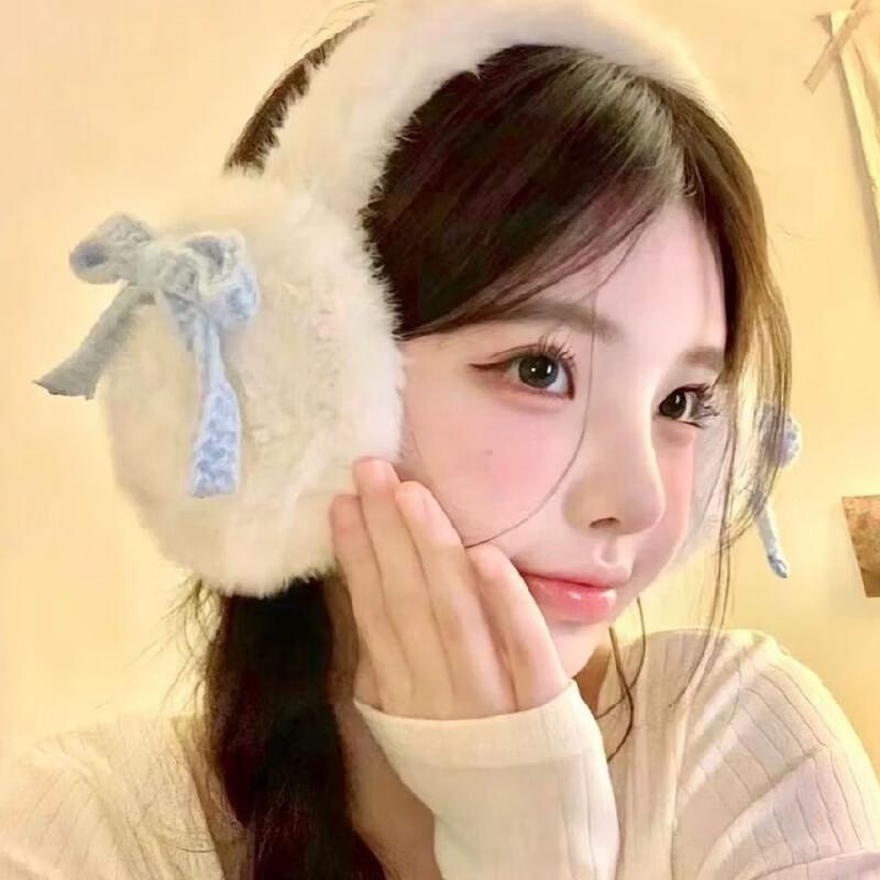 Sweet Plush Knitted Bow Earmuffs
