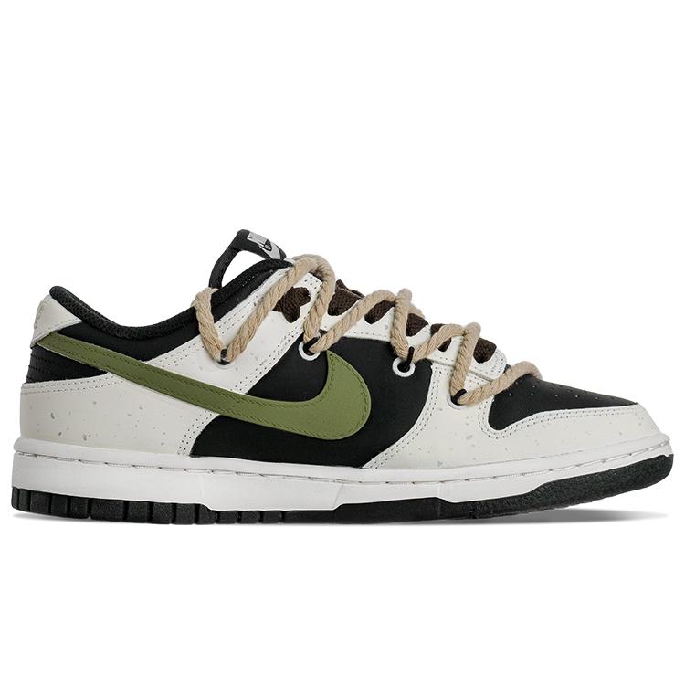 Nike Dunk Slip Resistant, Abrasion Resistant, Lightweight Low top Skateboard Shoes Men's Black White DD1391-100(Team62-)
