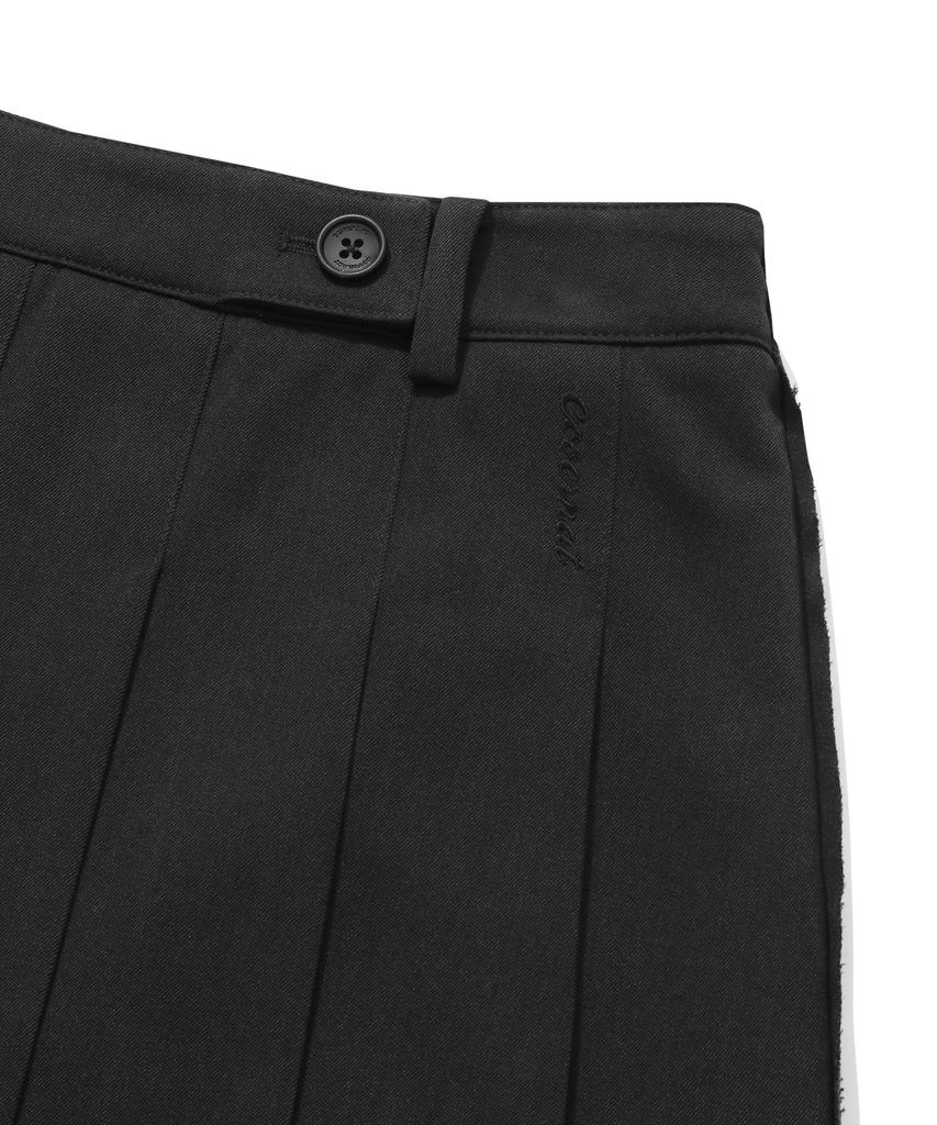 Covernat Woman Pleated Mini Skirt Charcoal