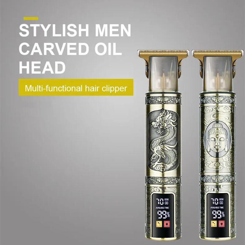 LCD Digital Display T9 All Metal Shaver Reise Bærbar Elektrisk Barber Elektrisk Pusher Hårklippemaskin for kvinner