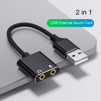 Sound Adapter Sturdy Driver Free Professional External Sound Card External Stereo Sound Card External Sound Card Office Use