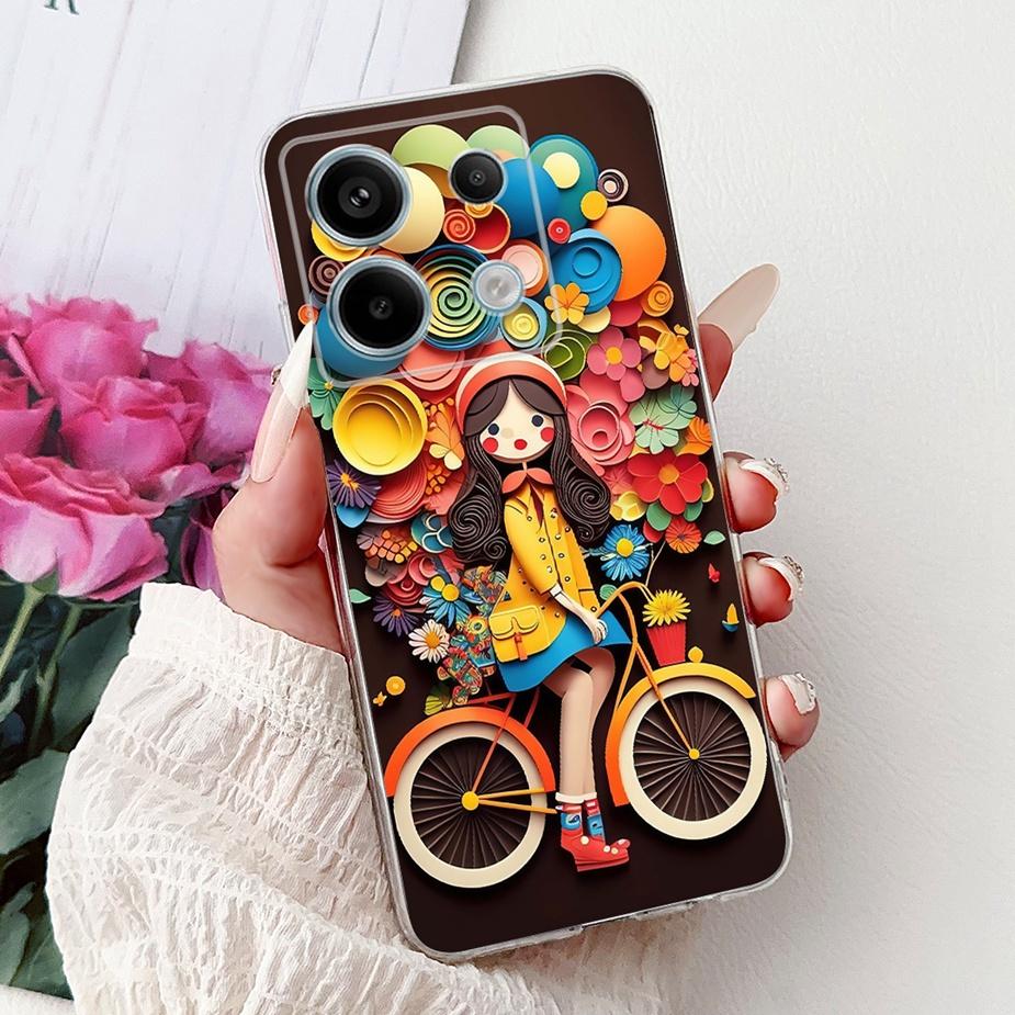 For Xiaomi Redmi Note 13 4G Case Note13 Pro New Fashion Painted Cover Soft Silicone Phone Case For Redmi Note 13 Pro Plus Fundas