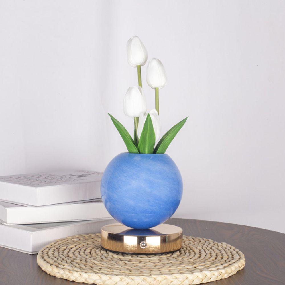 USB Rechargeable USB Rechargeable Desk Lamp Artificial Flower Desk Lamp Home Room Decor