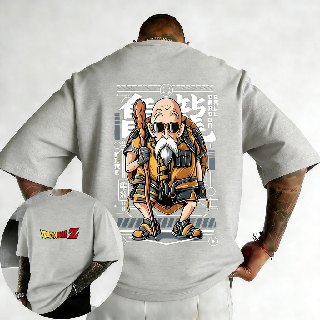 Dragon Ball Trendy Hot Items Anime Cotton Tshirt Summer New Master Roshi Printed Mens Womens Street Casual Parent Child Top
