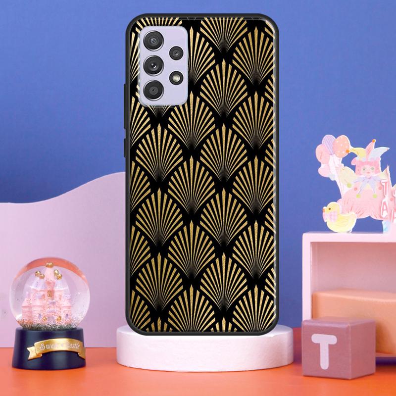 Luxury Gold Foil Art Case For Samsung Galaxy A54 A34 A14 A15 A35 A55 A16 A26 A36 A56 A52 A12 A32 A13 A33 A53 A17
