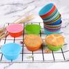 12pcs Silicone Baking Cups High Temperature Resistant Food Grade Silicone Muffin Cups for Party