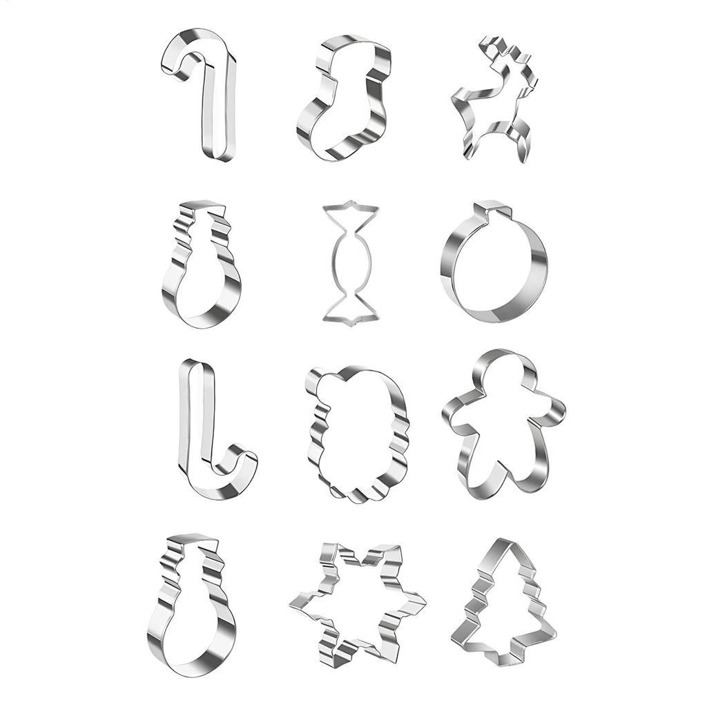 6Pcs Christmas Cookie Cutter Gingerbread Xmas Tree Mold Christmas Cake Decoration Tool Navidad Gift DIY Baking Cookie Mould