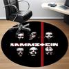 1pc Rammstein Music Office Round Area Rug,  Under Office Chairs Bedroom Living Room Home Decor A0926108