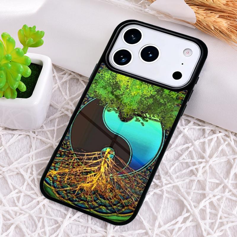 Tree of Life Yin Yang Shockproof Phone Case for iPhone 17 Air 16e 15 11 12 14 13 Pro Max Cover Coque