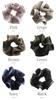VINGTAINE Elegant Satin Scrunchie with Easy Gorgeous Everyday Hair Ruffles, Volume, Basic, Updos, Accessory, HS-30-PK2