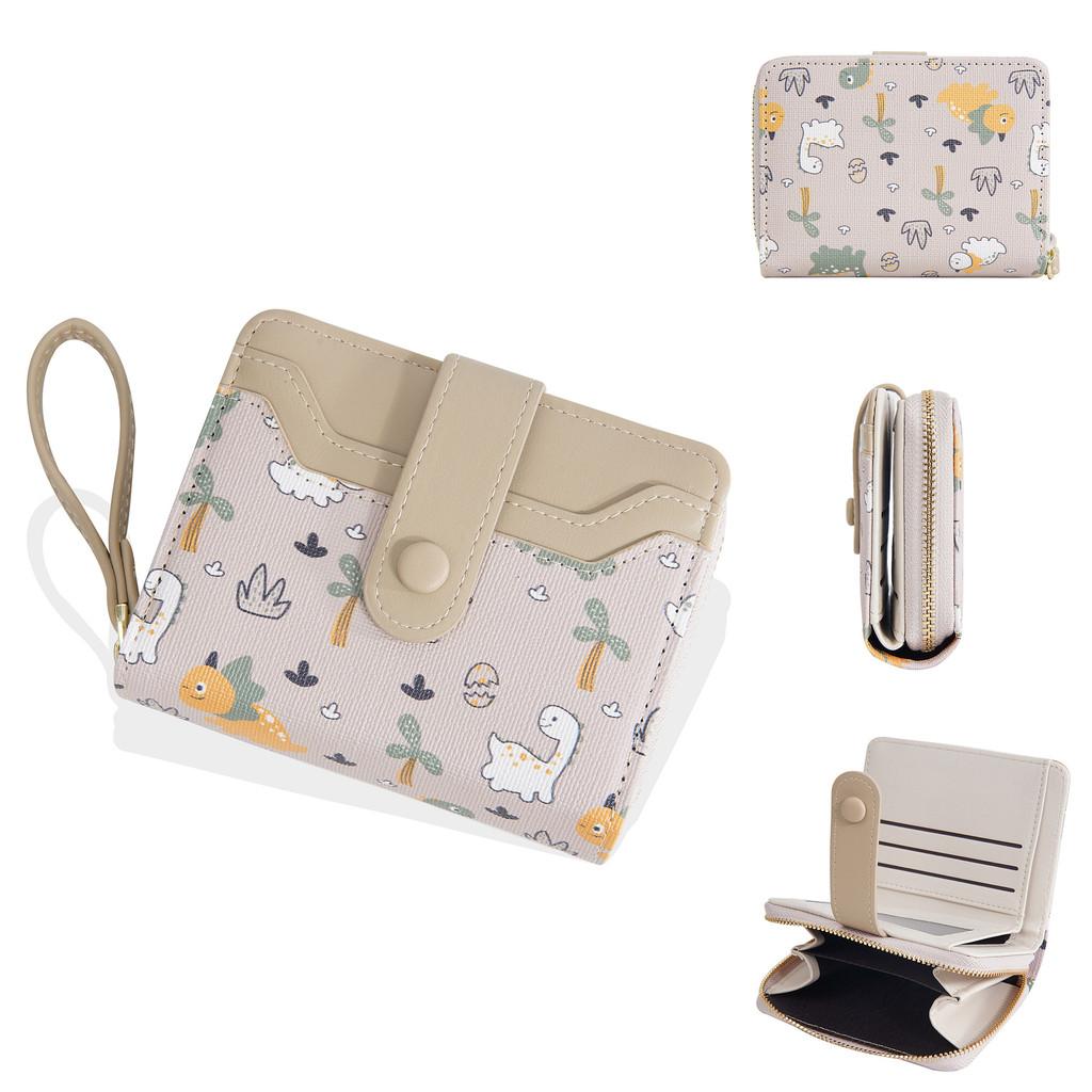 Baellerry Ladies Wallet With Animal Print Pu Material Compact Card Coin Holder For Daily Use