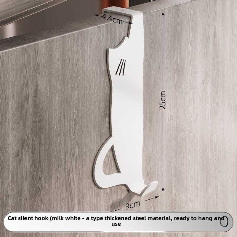 The Wall-mounted Clothes Hanger with Hooks Behind The Door and No Need for Drilling Is Used for Storing Clothes and Hats