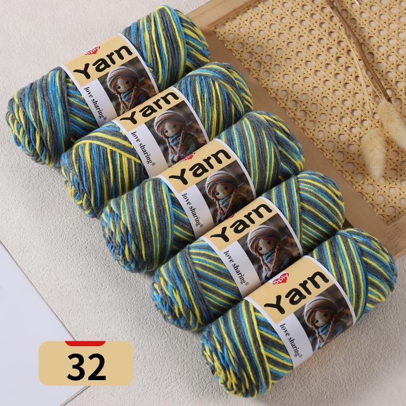 500g Gradient Dyed Colorful Yarn, Rainbow Yarn with Multiple Colors,