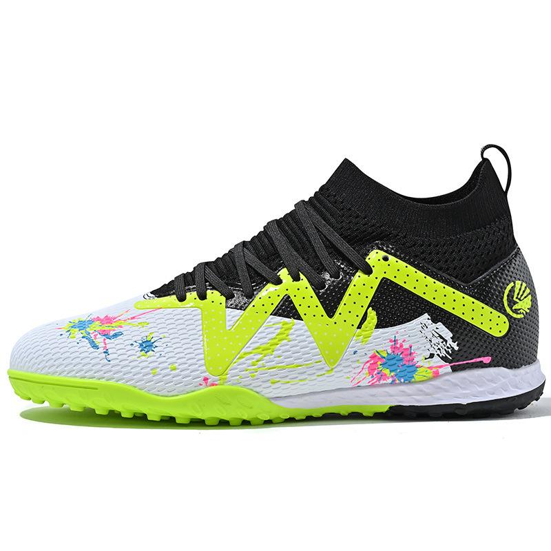 Football Shoes Men's and Women's High Top Shredded Nails Youth Sports TF Training Football Shoes