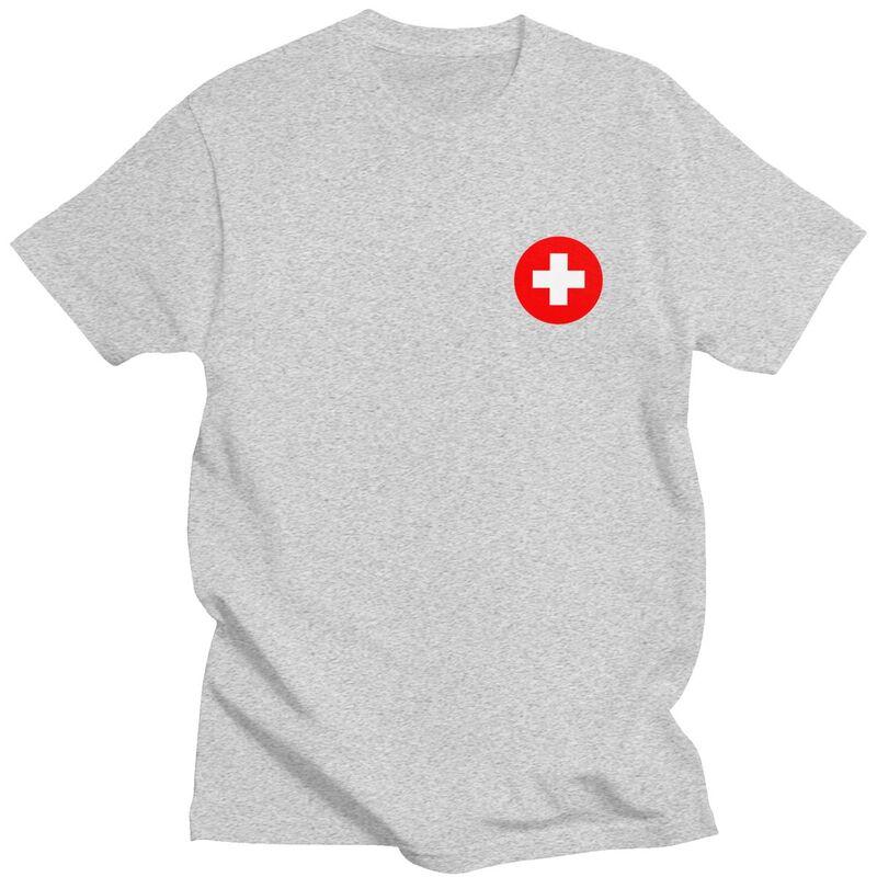 Lucky starfish Top Custom EHBO Noodgeneeskunde T-shirt voor Mannen Puur Katoen T-shirt Vrijetijds Tee Dokter Verpleegkundige T-shirts Slim Fit 2XL