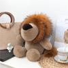 Genuine Rex Rabbit Fur Lion Plush Doll - Cute Children's Toy and Hanging Ornament 